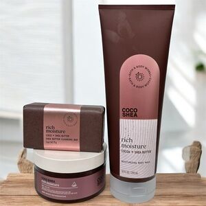 B&B Works Coco Shea Rich Moisture Body Wash, Butter Cleansing Bar & Body Butter